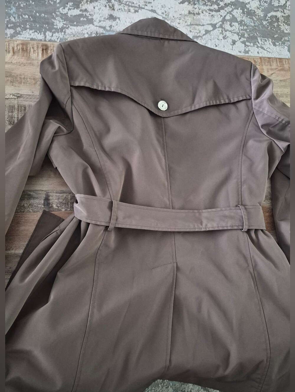Calvin Klein Double-Breasted Trench Coat - Brown - Size L - Picture 16 of 16